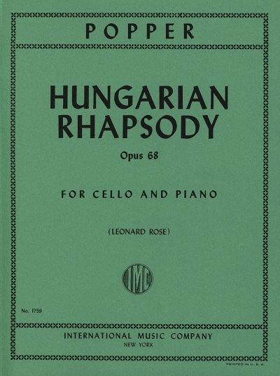 D. Popper: Hungarian Rhapsody op. 68, VcKlav (KlavpaSt)