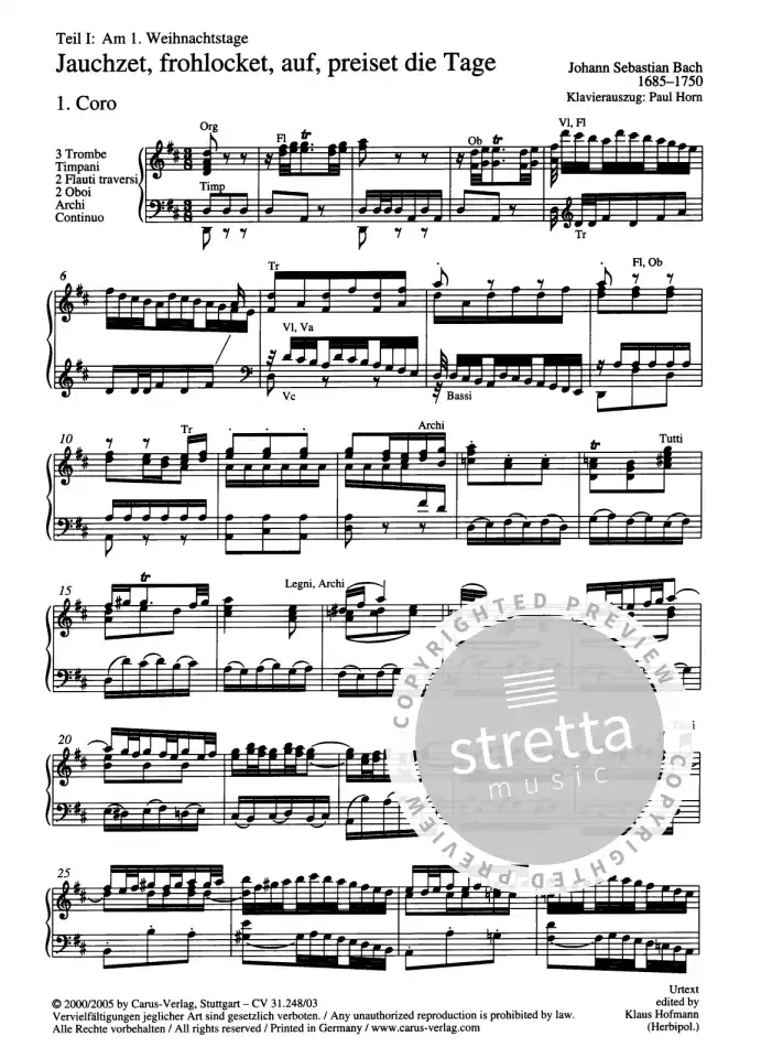 J.S. Bach: Weihnachtsoratorium BWV 248, 5GsGch4OrBc (KA) (1)
