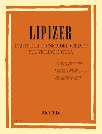 R. Lipizer: L'Arte e la Tecnica del Vibratosul, Viol (Part.)