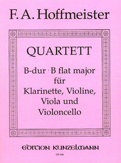 F.A. Hoffmeister: Quartett B-Dur, KlarVlVaVc (Stsatz)