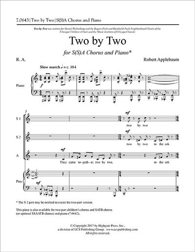 R. Applebaum: Two by Two