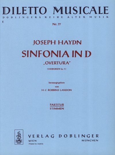 J. Haydn: Sinfonie (Ouvertuere) D-Dur Hob 1:A 7 Diletto Musi
