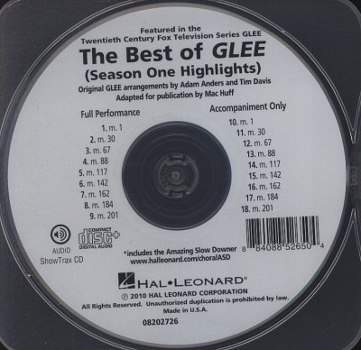 The Best of Glee (Season One Highlights), GCh (CD)