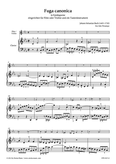 DL: J.S. Bach: Fuga canonica in Epidiapente / eingerichtet f