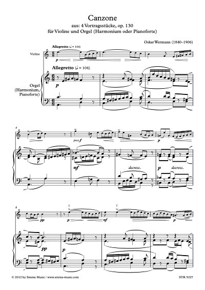DL: O. Wermann: Canzone aus: 4 Vortragsstuecke, op. 130