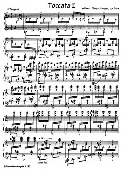 A. Moeschinger: Toccata Nr. 1 op. 30a (1948), Klav (Sppa)