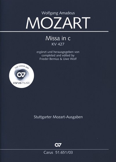 W.A. Mozart: Messe c-Moll KV 427, 4GsGchOrch (KA)
