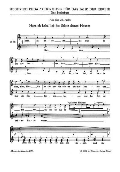 S. Reda: Zwei Psalmen für gemischten Chor