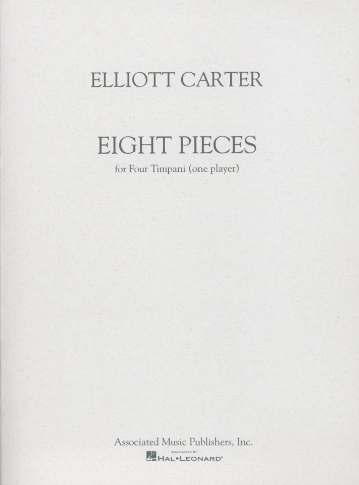 E. Carter: 8 Pieces for 4 Timpani, Pk (0)