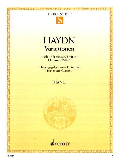 J. Haydn: Variationen f-Moll Hob. XVII:6 , Klav