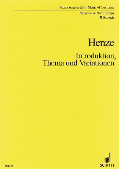 H.W. Henze: Introduktion, Thema und Variationen