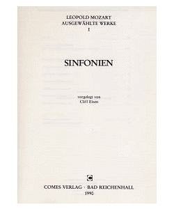 L. Mozart: Sieben Sinfonien (Part)