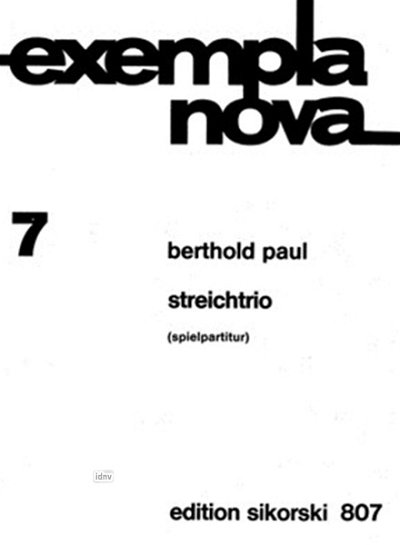 Paul B.: Trio Op 1