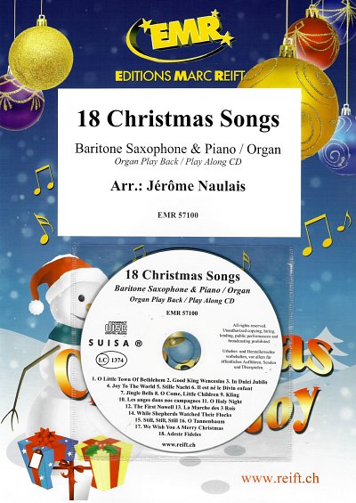 J. Naulais: 18 Christmas Songs, BarsaxKlav/O (+CD)