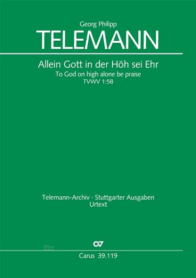 DL: G.P. Telemann: Allein Gott in der Höh sei Ehr B-Dur  (Pa
