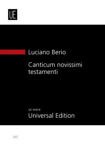 L. Berio: Canticum novissimi testamenti  (Stp)