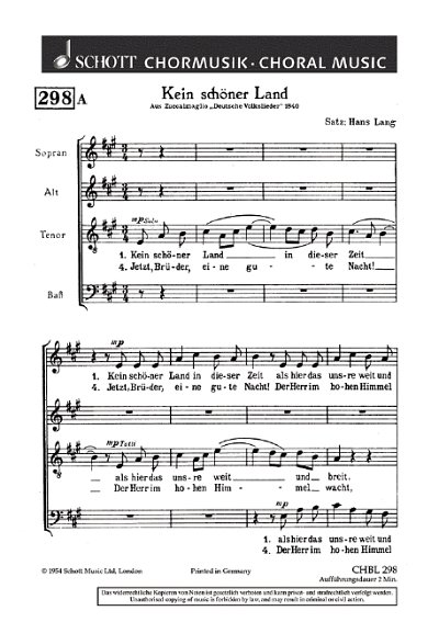 DL: J. Haydn: Nachtigallenkanon / Kein schöner Land, GCh4 (C