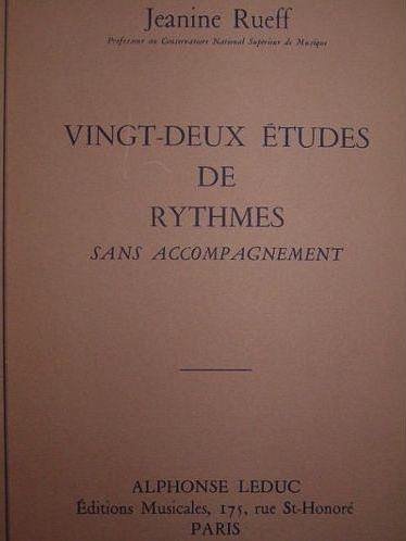 J. Rueff: 22 Études de Rythme (Bu)