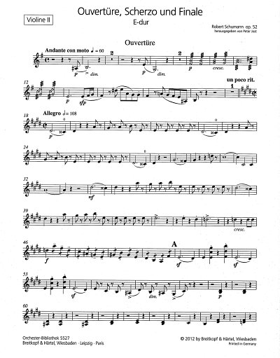 R. Schumann: Ouvertüre, Scherzo und Finale  E-D, Sinfo (Vl2)