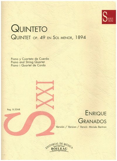 Quintet op.49 en sol menor (1894)