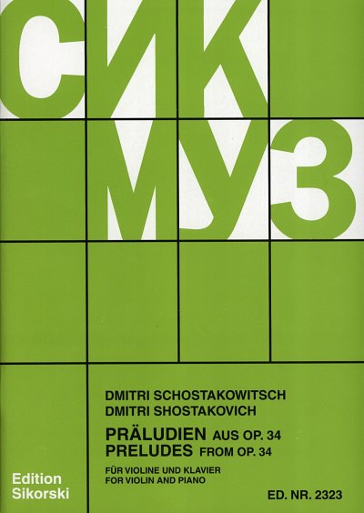 D. Schostakowitsch: 19 Präludien aus op. , VlKlav (KlavpaSt)