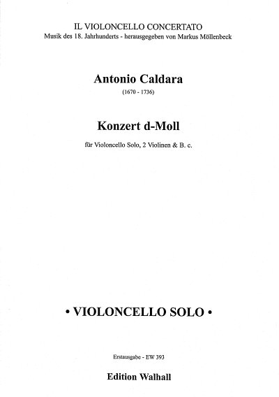 A. Caldara: Konzert D-Moll Il Violoncello Concertato