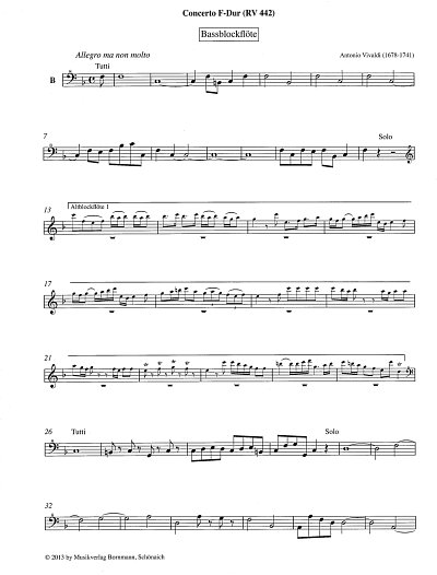 A. Vivaldi: Concerto F-Dur Rv 442 F 6/1 T 46 Con Sordini