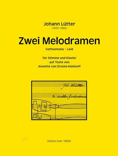 J. Lütter: Zwei Melodramen (Part.)
