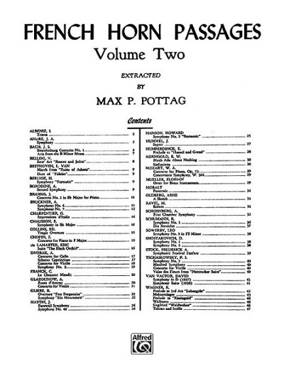 M.P. Pottag: French Horn Passages, Volume II, Hrn