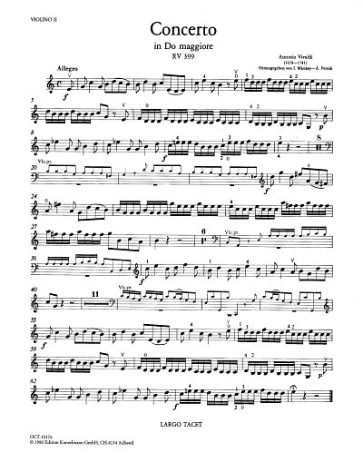 A. Vivaldi: Konzert für Violoncello C-Dur RV 399 (Vl2)