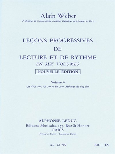A. Weber: Leçons progressives de lecture et de ryth, Ges/Mel