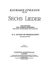 R. Strauss: Sechs Lieder nach Gedichten von Clemens Brentano Es-Dur op. 68/2 (1918)
