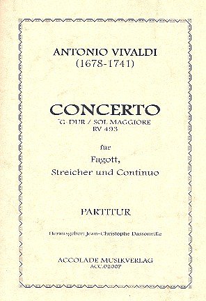 A. Vivaldi: Concerto G-Dur RV 493 (Part.)