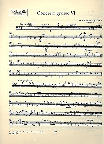 G.F. Händel: Concerto Grosso G-Moll Op 6/6 Hwv 324