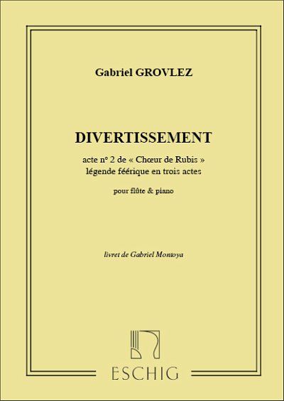 G. Grovlez: Divertissement, FlKlav (Part.)