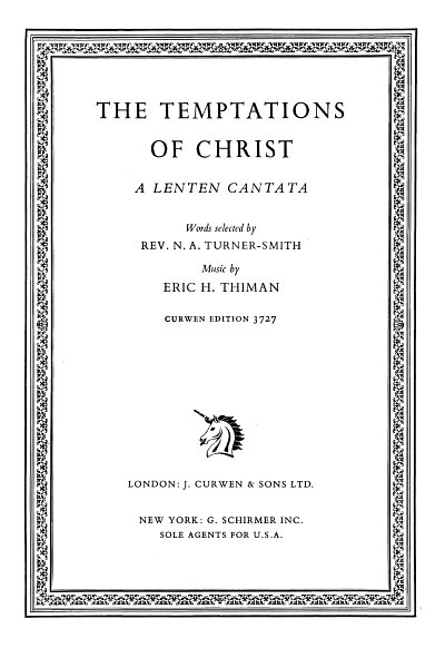 E. Thiman: The Temptations Of Christ, Ch (Chpa)