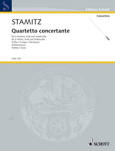 C. Stamitz: Quartetto concertante G-Dur , Str/Stro (Part.)