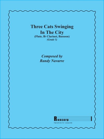 R. Navarre: Three Cats Swinging in the City