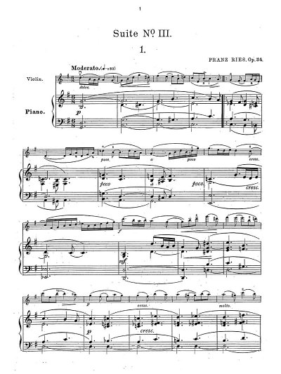 F. Ries: Suite No. 3 in G major op. 34, VlKlav (KlavpaSt)