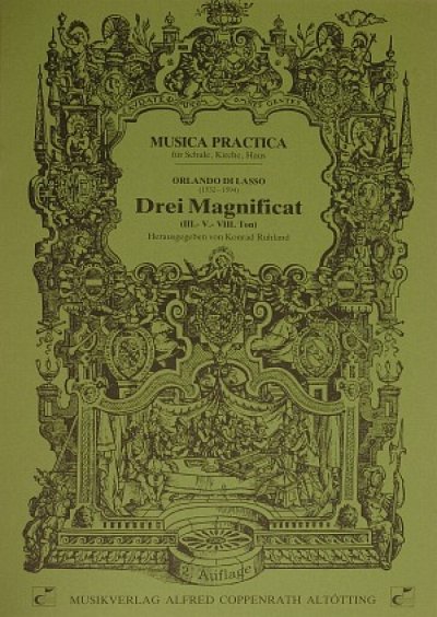 O. di Lasso: 3 Magnificat Musica Practica Fuer Schule Kirche