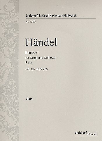 G.F. Händel: Orgelkonzert F-dur (Nr.13) HWV295