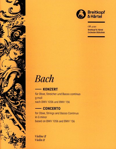 J.S. Bach: Oboenkonzert g-moll, ObStrBc (Vl2)