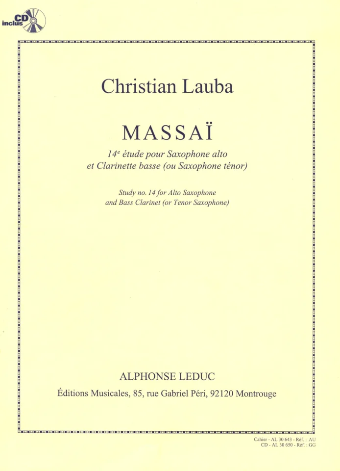 C. Lauba: Massai, AsxBklr/Tsx (2SppaCD) (0)