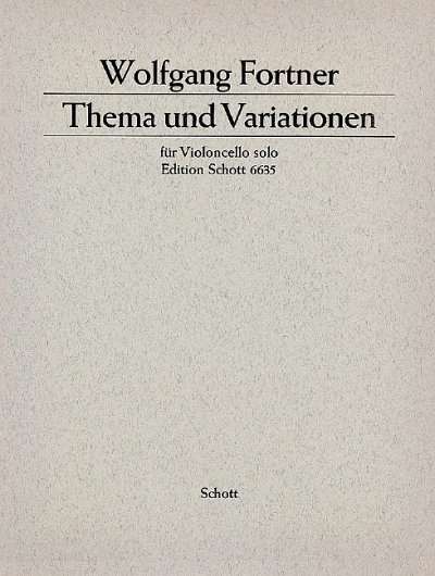 W. Fortner: Thema und Variationen , Vc