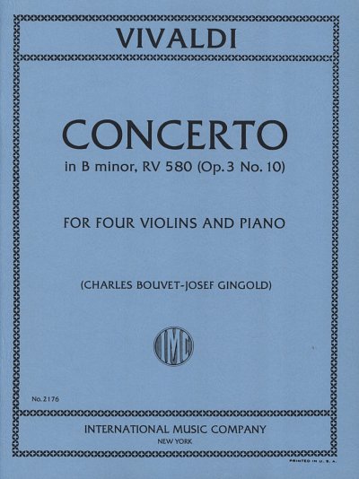 A. Vivaldi: Concerto F Iv N. 10 Si M. (Bouvet/Gingold) (Bu)