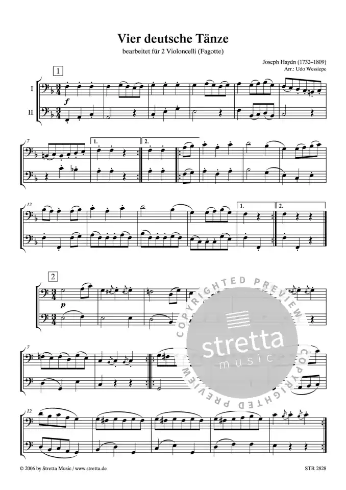 DL: J. Haydn: Vier deutsche Taenze bearbeitet fuer zwei Viol (0)