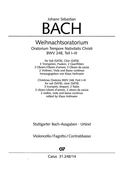 J.S. Bach: Weihnachtsoratorium BWV 248, 5GsGch4OrBc (VcKb)