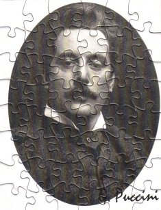 G. Puccini: Muzzle - Mini Puzzle Postkarte