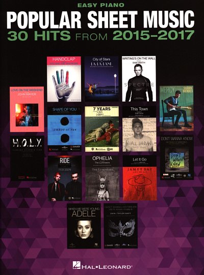Popular Sheet Music - 30 Hits from 2015-2017, Klav;Ges (Sb)
