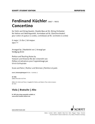 DL: F. Küchler: Concertino G-Dur (Vla)